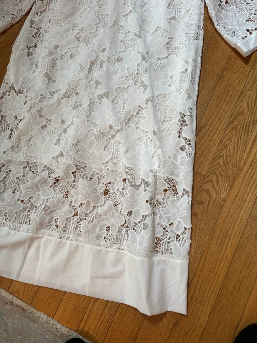 Marielle Womens Luana Lace Dress Sz 8 Floral Lace Classy Chic Luxury Coastal - Picture 4 of 16